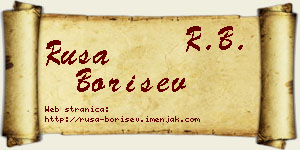 Rusa Borišev vizit kartica